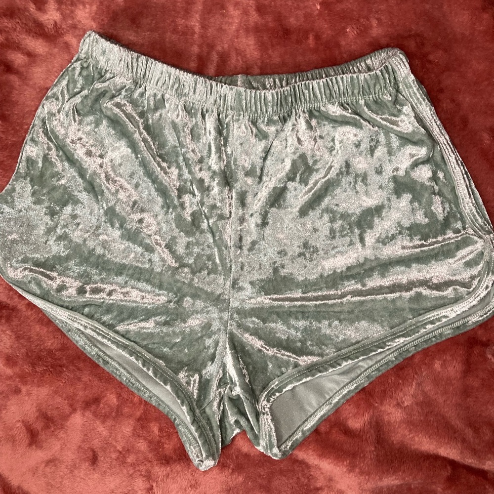 Rue21 Velvet Mint Green Shorts Stretchy Comfy Pajamas